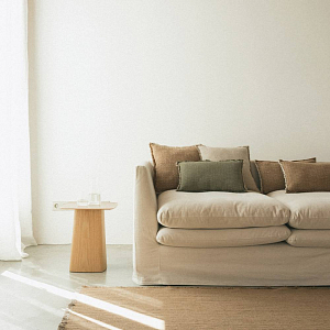 Подушка Лорена Каналс (Lorena Canals) "Этнос квадрат", охра, 45 х 45 см